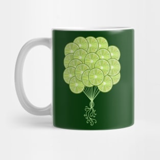 Green Lime Citrus Balloons Mug